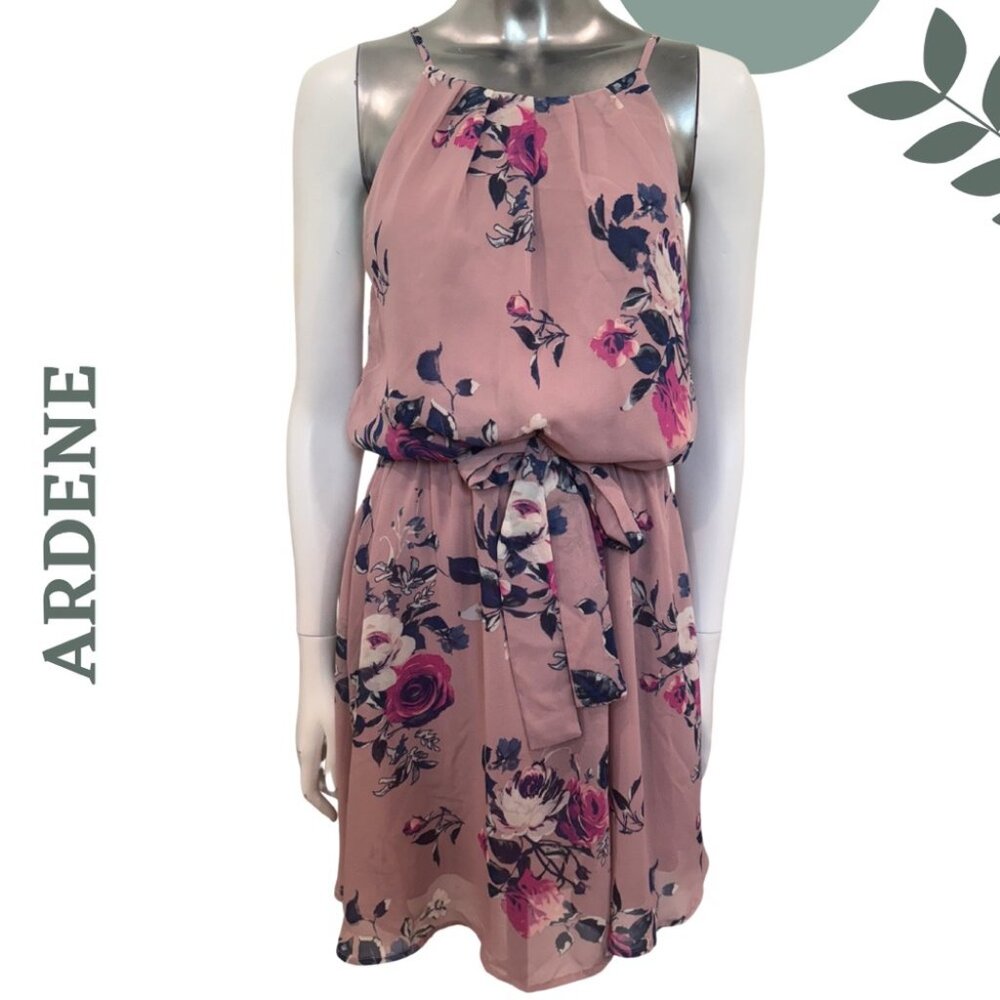 Ardene Blush Pink Floral Mini Dress
